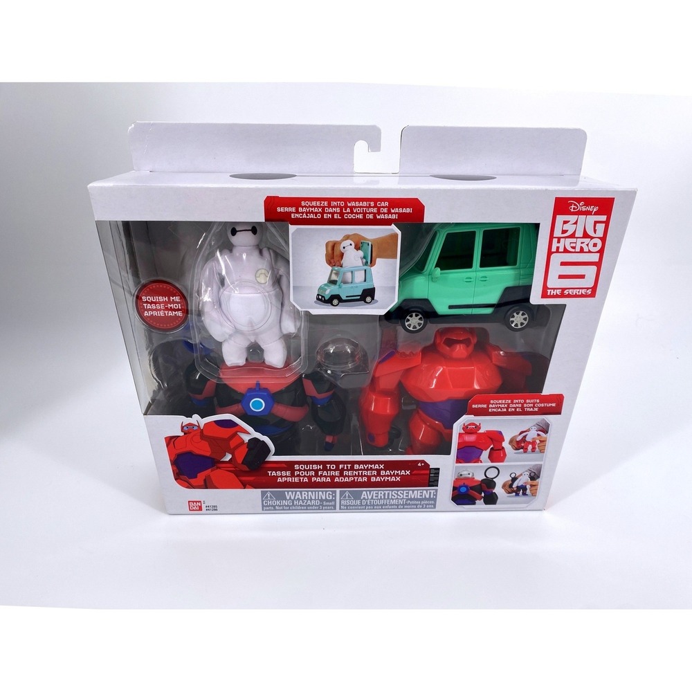 Disney Big Hero 6 Squish to Fit Baymax Playset Kids White NEW Wasabi Car Armor